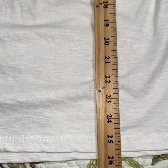 Crown & Ivy size medium white sleeveless tank button close back embroidered NWT - Picture 5 of 12